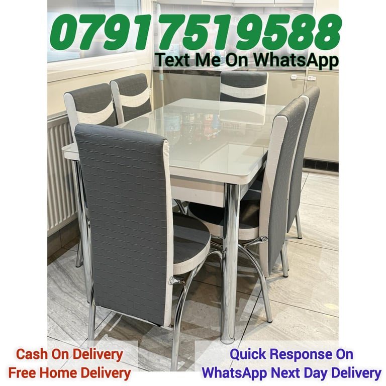 image for Dining Table set with 6 Chairs Brand New.