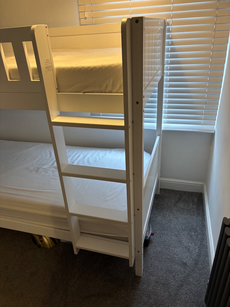 White Wooden Bunk Beds 