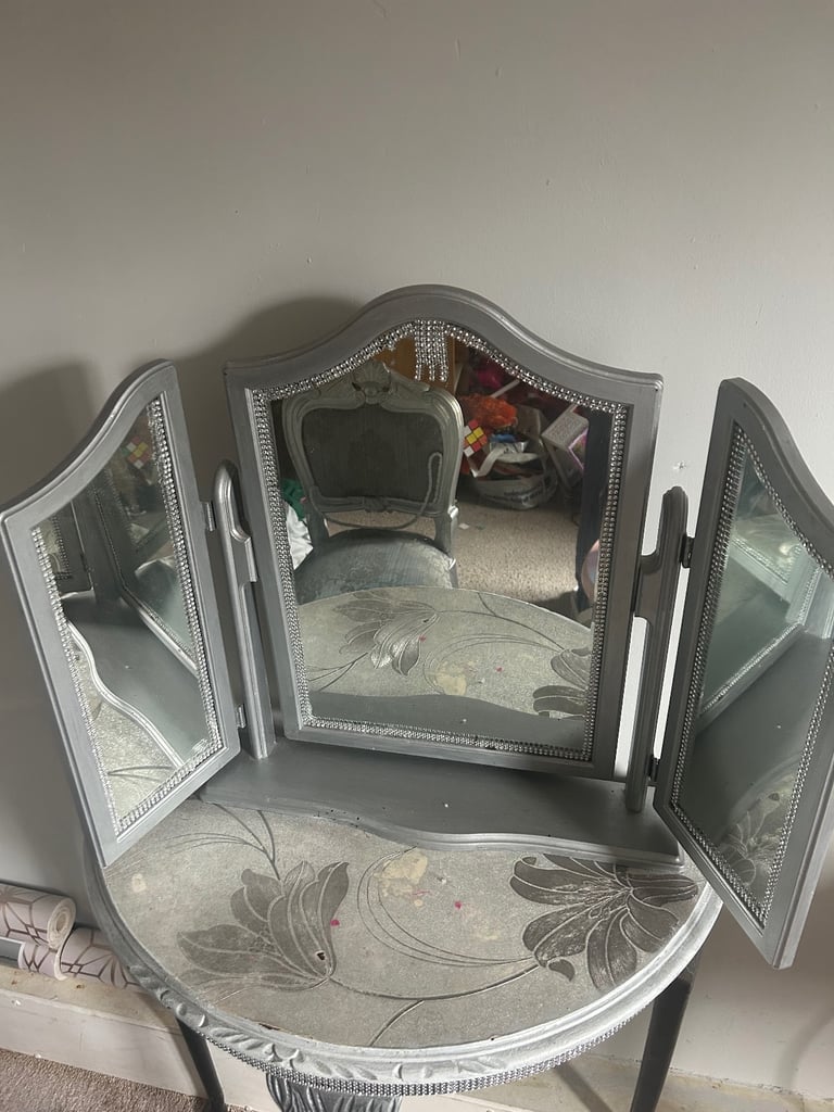 image for Side table with mirror and chair