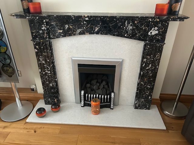 marble Fire surround / gas fire  