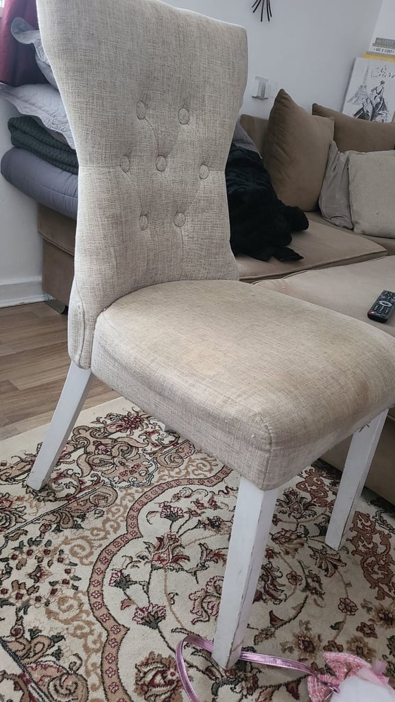 image for 4x Dining chairs - cream/beige 