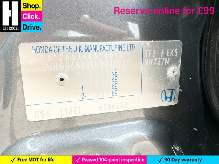 2013 Honda Jazz 1.4 i-VTEC ES Plus Hatchback 5dr Petrol CVT Euro 5 (99 ps) HATCHBACK Petrol Autom...