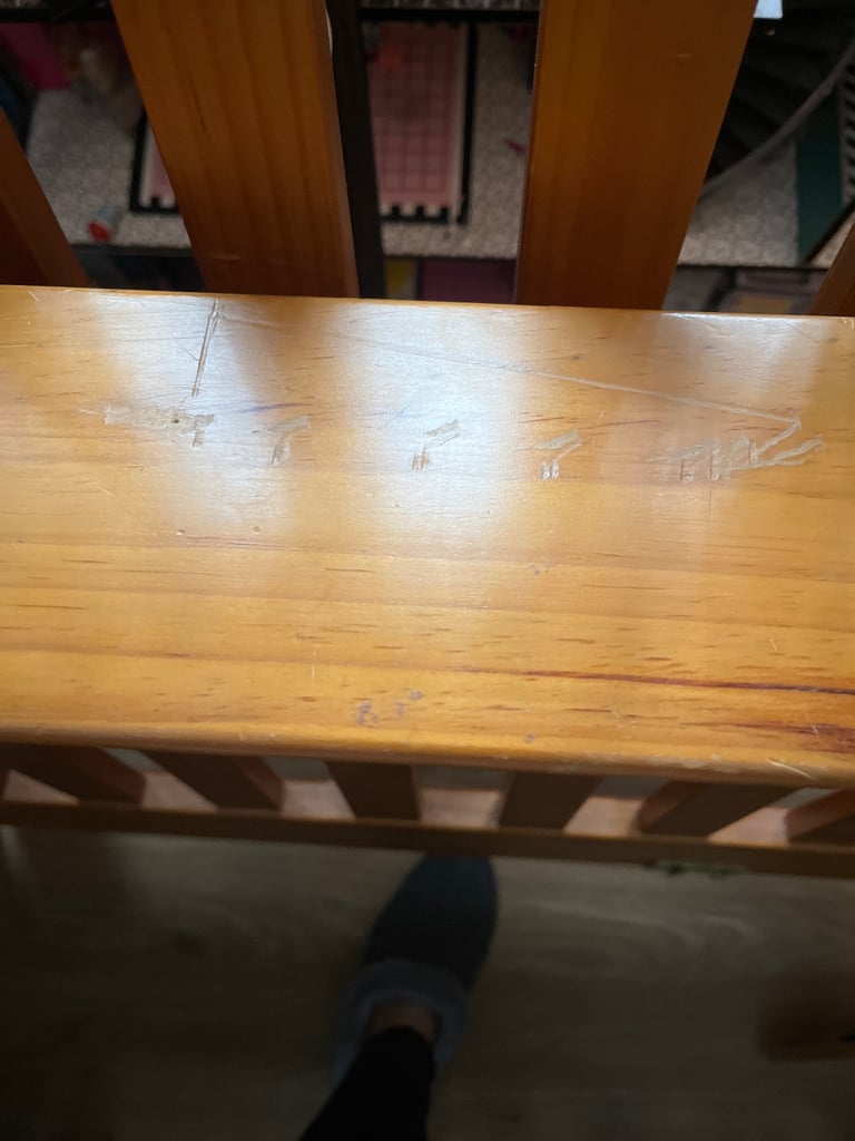 Double wooden bed frame 
