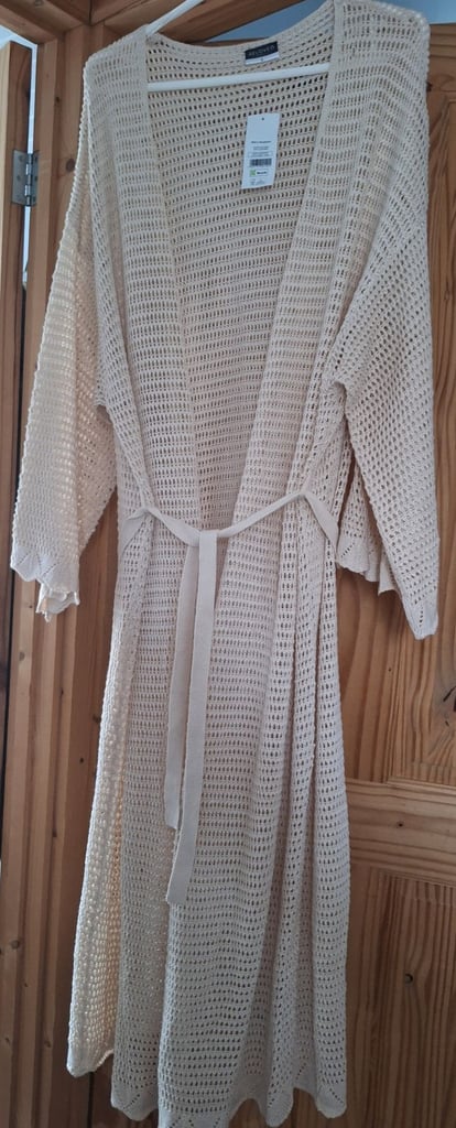 image for Long crocheted cardigan size L (New)