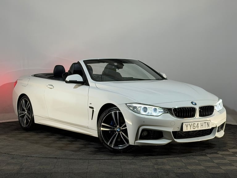 image for STUNNING WHITE 2014 64 BMW 420D M SPORT 2.0 DIESEL AUTOMATIC CONVERTIBLE 181 BHP