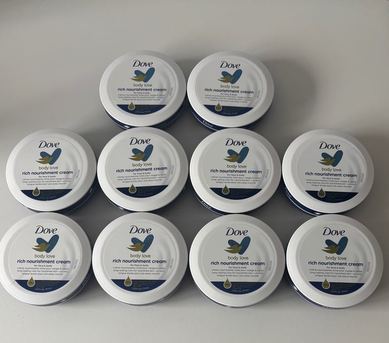 image for Pack of 10 Dove Body Love Rich Nourishment Cream – 75ml