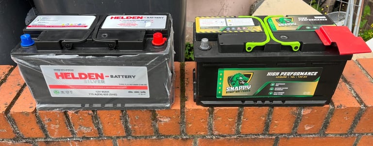 image for 2x 12v 130ah & 110ah leisure batteries 3 months old campervan motor home or boat