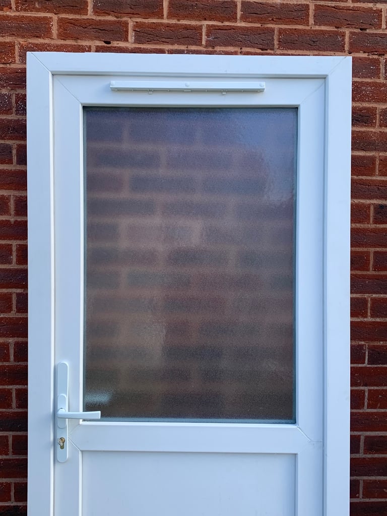 UPVC DOUBLE GLAZED BACK DOOR SIDE DOOR & KEY 92cm WIDE 204cm HIGH Can Deliver