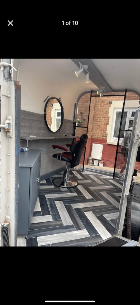 RICE Converted HorseBox - with solar panel power and electric hook up shelving & cupboard