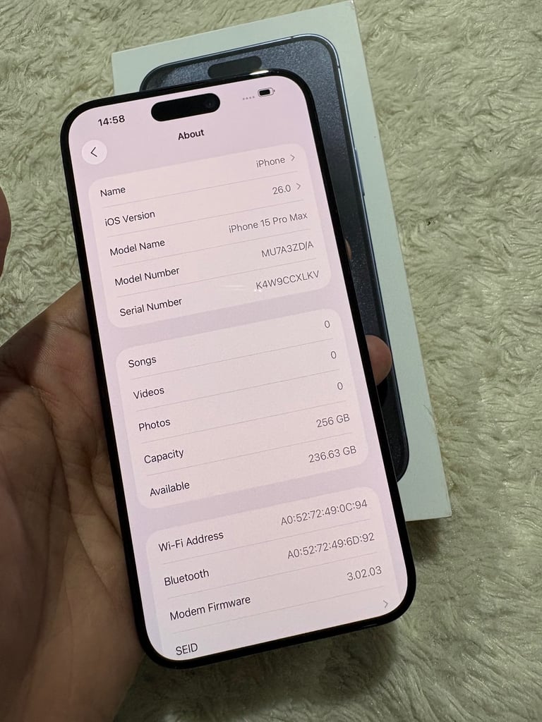 iPhone 15 Pro Max 256gb Blue Titanium 