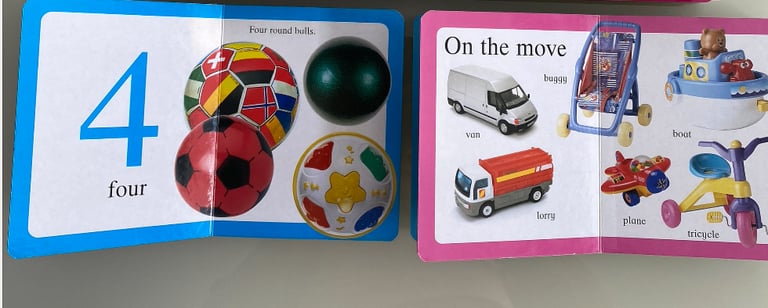 4 Wooden Kids Toddlers puzzles, first book of letters, shapes, numbers, words
