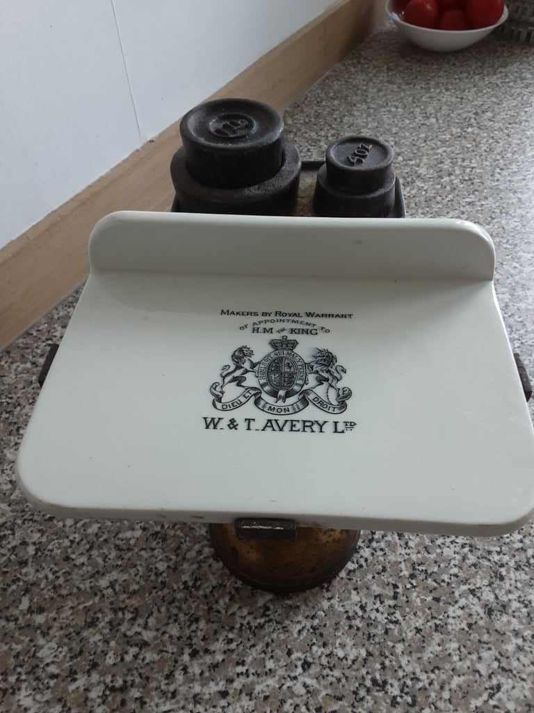 Old Kitchen Scales with weights