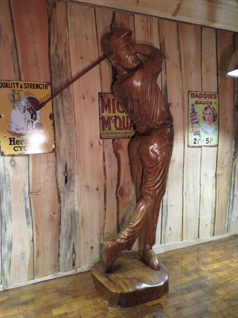 Larger Than Life Teak Golfer  (8'3")