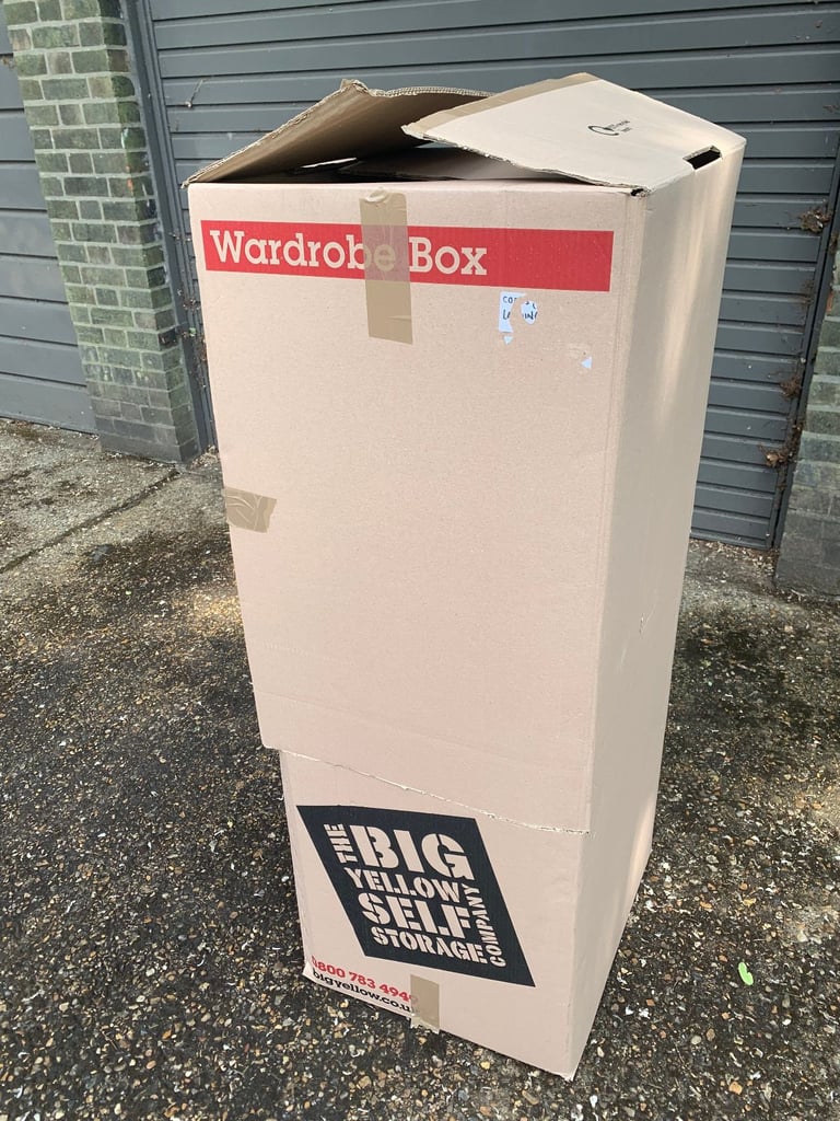 5 Large Moving Wardrobe Cardboard Storage Box