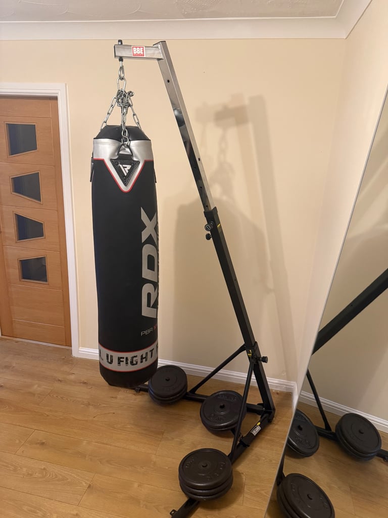 Britania foldable boxing stand and RDX bag 