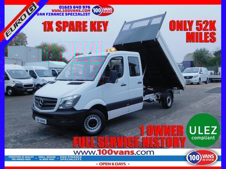 2017 Mercedes-Benz Sprinter 2.1 314 CDi BlueEFFICIENCY Tipper 4dr Diesel Manual RWD L3 (140 bhp) ...