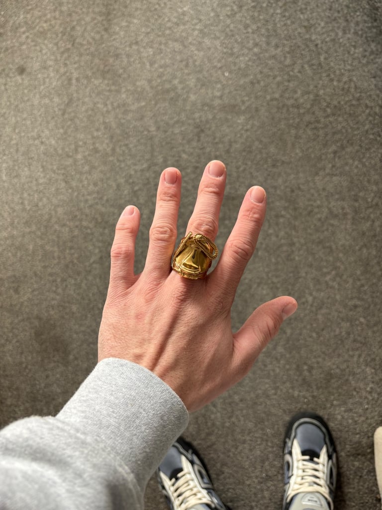 image for 9ct Gold filled cowboy saddle ring 