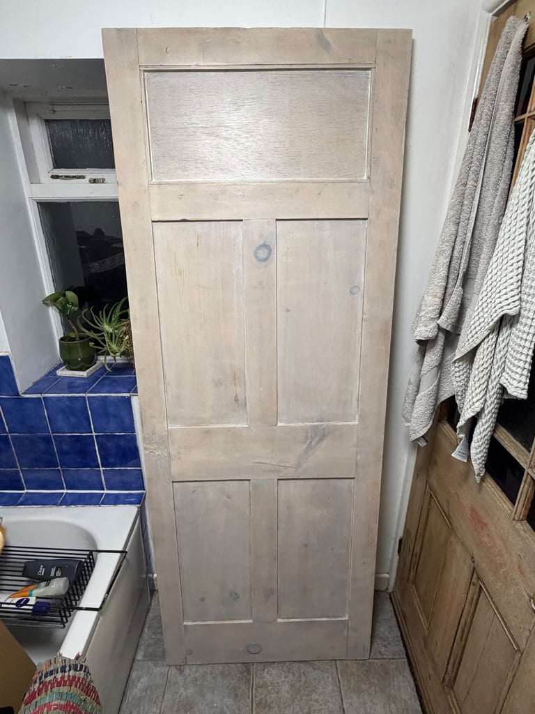 image for Restored oak Victorian internal door 1981x768
