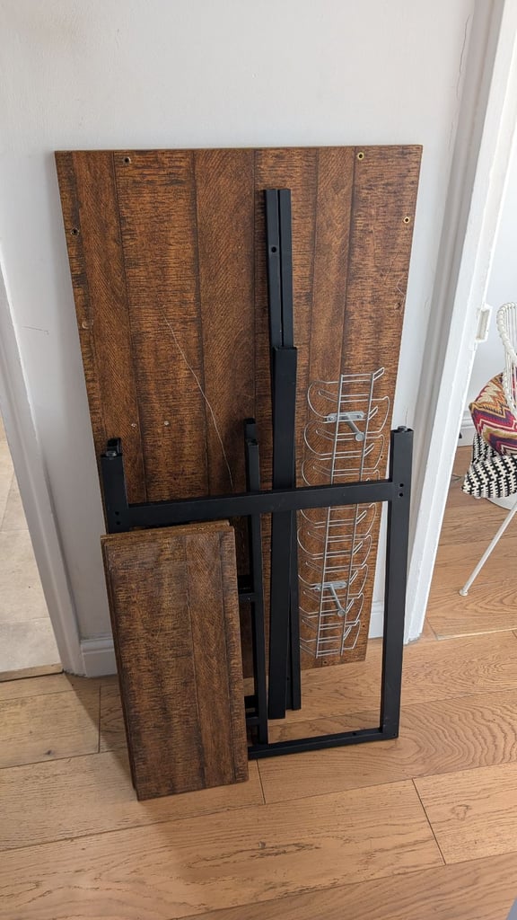 image for Dark wood & metal desk