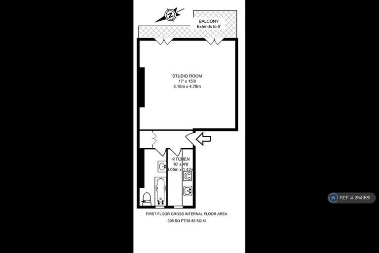 Studio flat in Oakley Square, London, NW1 (#2641681)