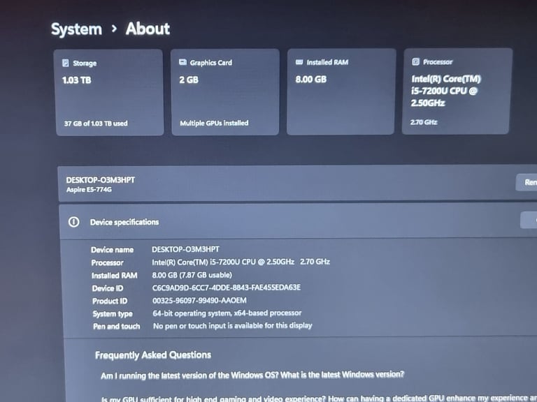 17 INCH LAPTOP i5 BARGAIN 8GB RAM SSD + HDD PC COMPUTER WORKSTATION SERVER DESKTOP WINDOWS 11