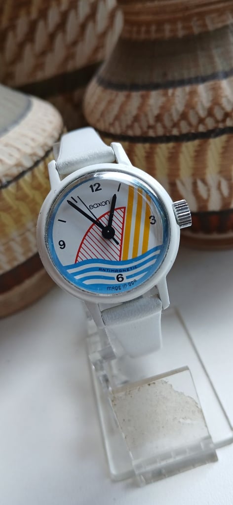 image for Ladies rare vintage hand wind saxon watch pop art roy lichtenstein inspired