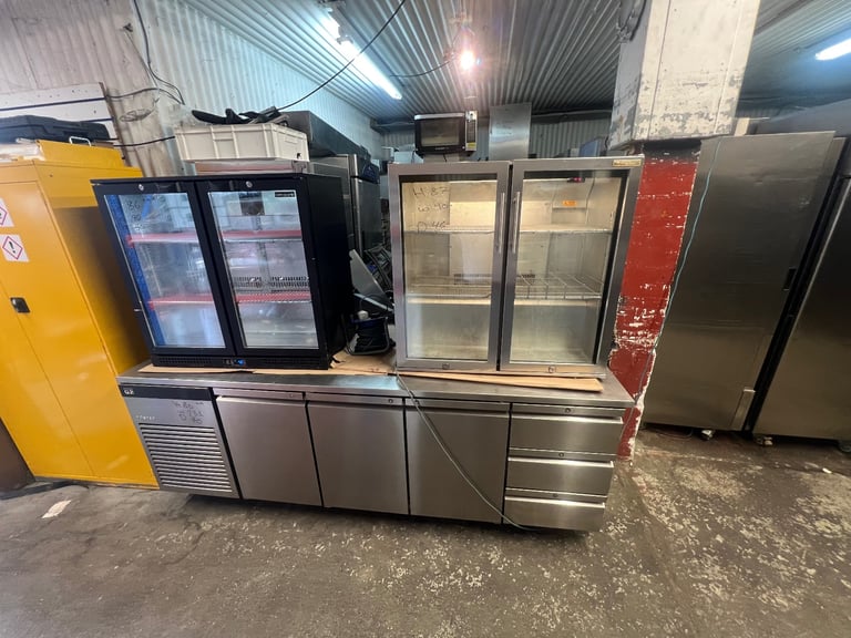 Commercial under-counter glass bar fridge for restaurant bar cafe shop 