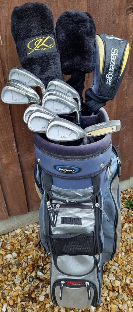 SKYMAX 3-SW, woods 1-3-5, Vantage soft-face putter, SKYMAX trolley bag & EXTRA's