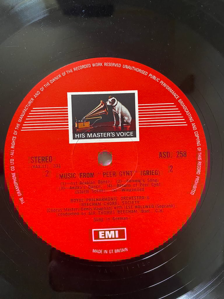 Music from peer Gynt . Vinyl. 