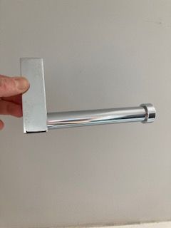 Chrome toilet roll holder