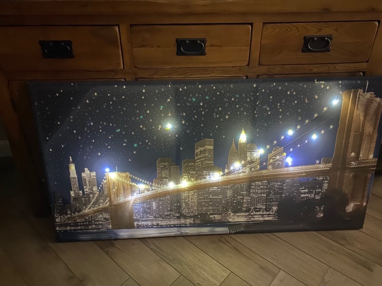 image for Light Up Brooklyn Bridge Canvas