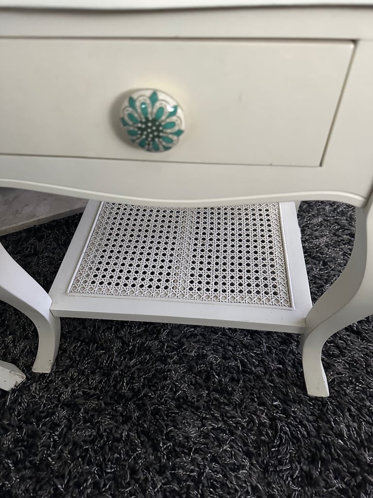 Lovely pair of cream bedside tables 