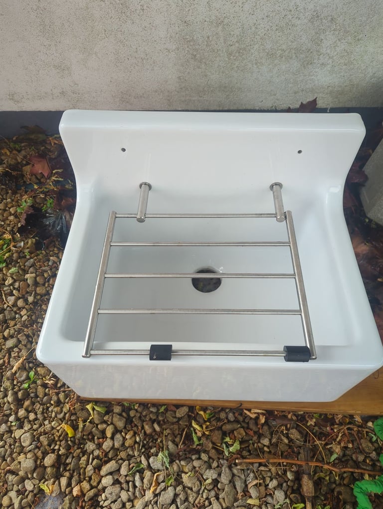 Lab sink Ceramic  with stainless steel rack