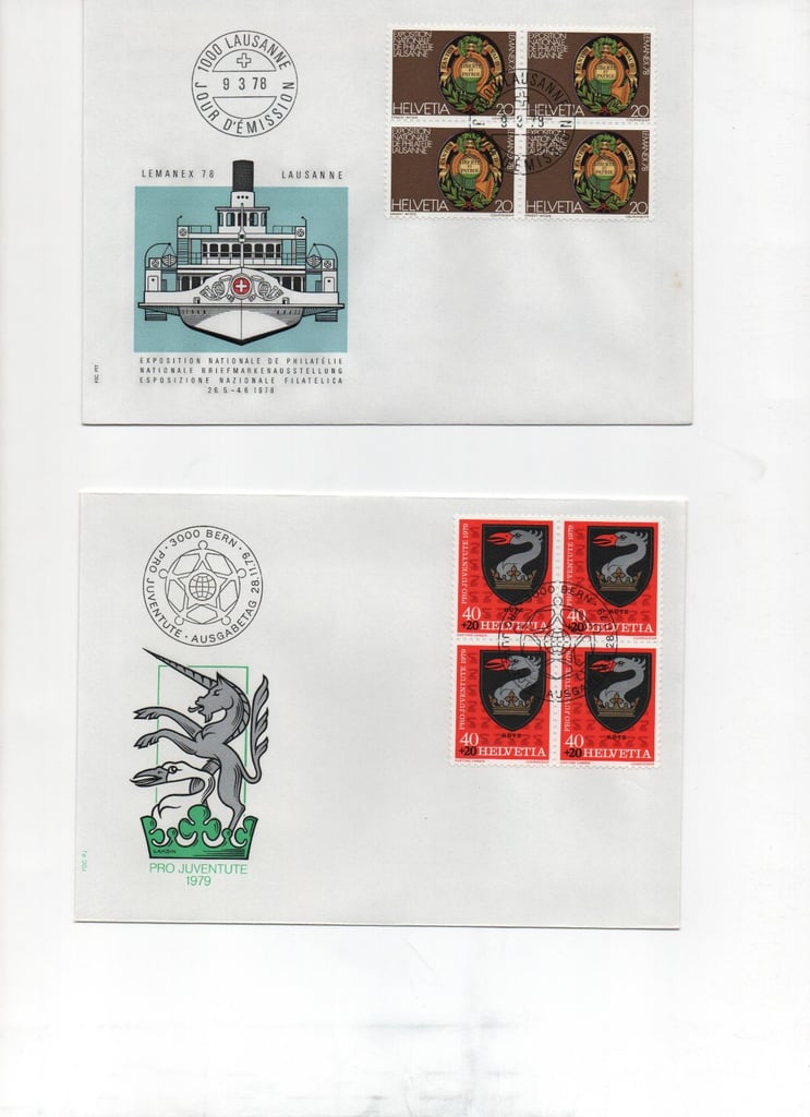 412 Switzerland first day covers