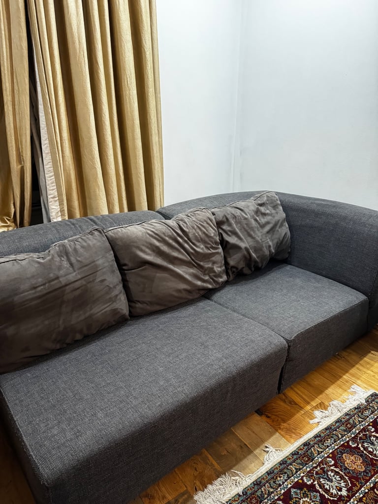 Modern Dark Grey Corner Sofa - Excellent Condition