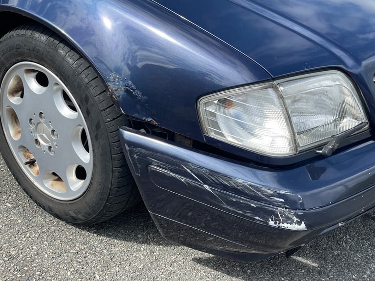 Mercedes SL320 in Blue with Tan Leather Interior Hard Top Included 