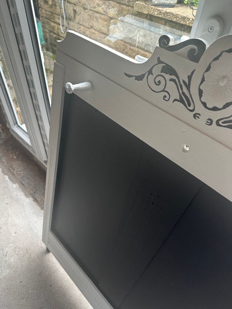 VINTAGE FRENCH ALL TIMBER CHALKBOARD