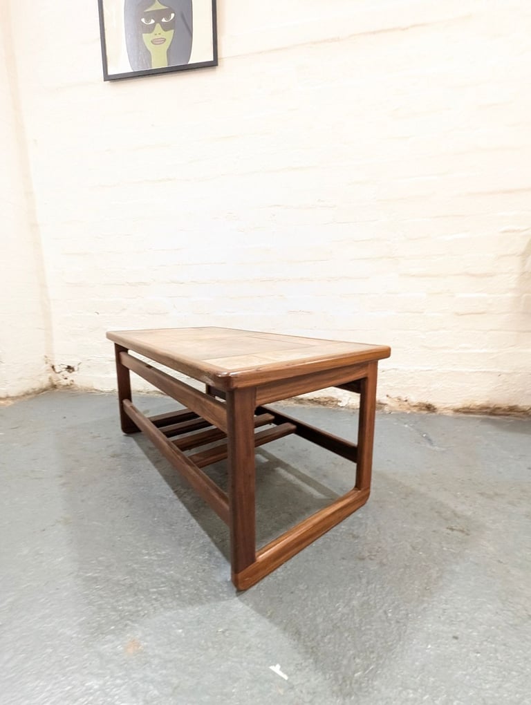 Danish Mid Century Teak Two Tier Coffee Table