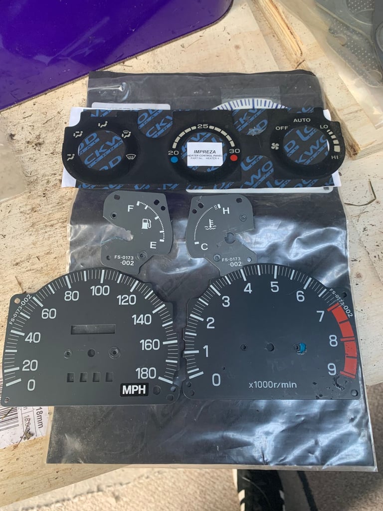 Subaru Impreza classic clock faces, 