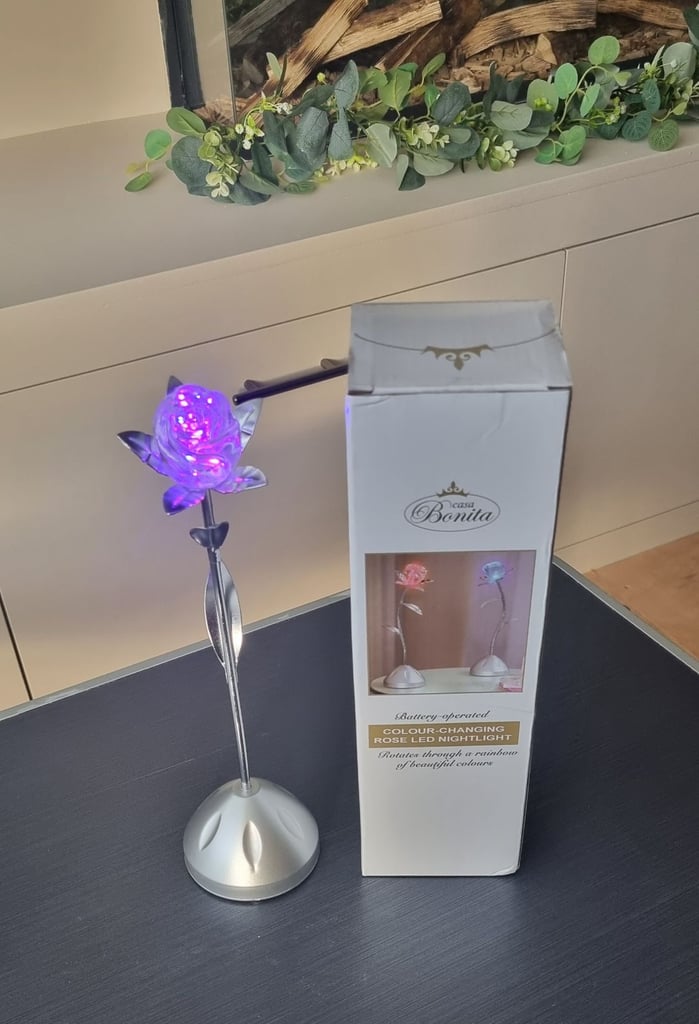 Colour changing rose led night light
