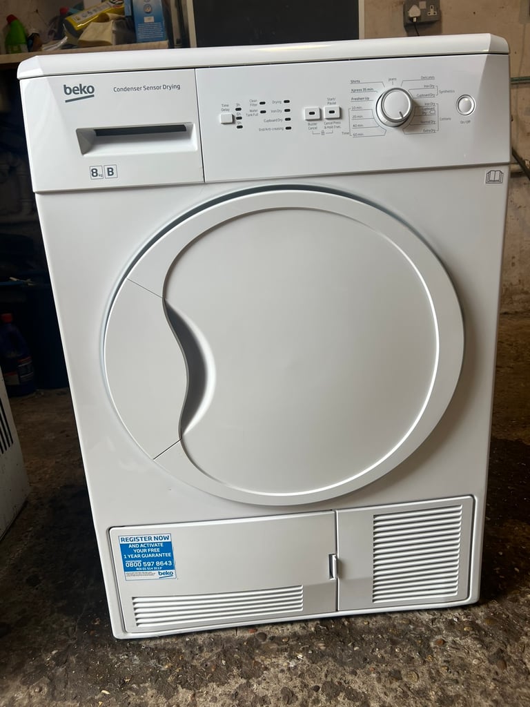 Beko DCU8230, Tumble Dryer, 8KG, Condensing, Sensor Dry, White 002