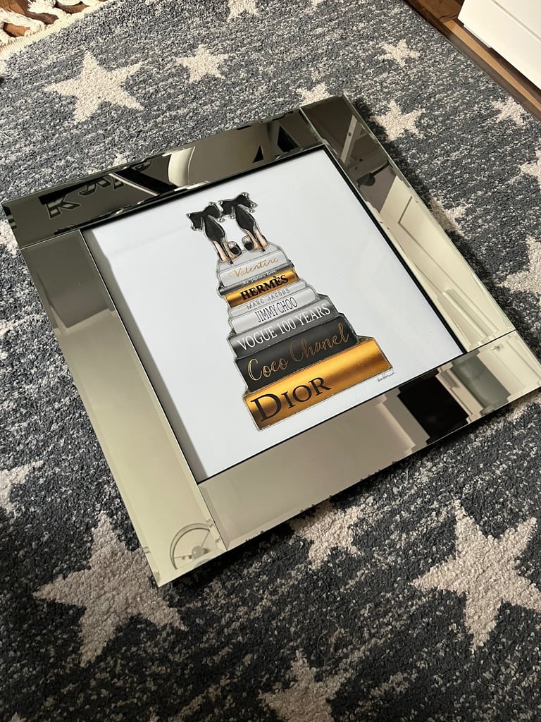 Luxury books style mirror frame picture 