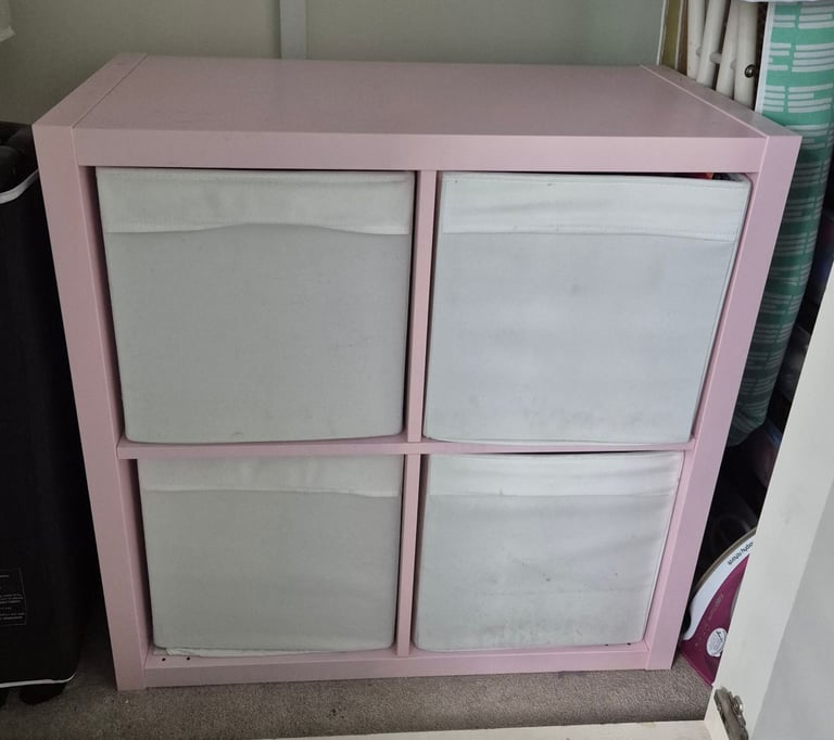 IKEA Kallax 4 Cube Pink Shelving Unit. 75cm x 75cm