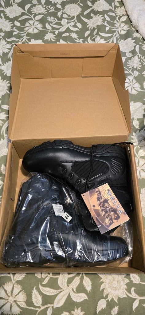 image for Motorbike Black Delta Tactical Boots Size 9, New