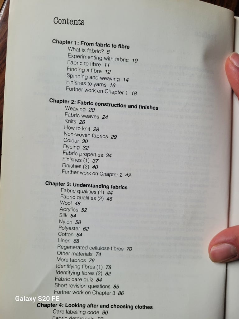 Vintage 1986 GCSE Textbook: All About Fabrics - An Introduction to Needlecraft