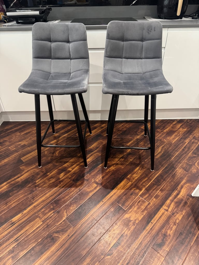 image for 2 x Velour bar stools
