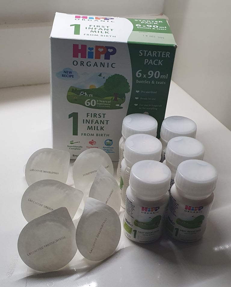 image for HiPP - Organic 1 First Infant Baby Milk Ready to feed liquid formula  From birth (6 x 90ml bottles)