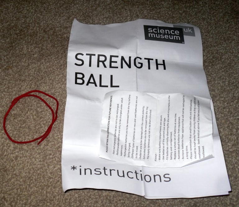Science Museum Strength Ball Hand Wrist Arm Exercise Ball - Display not working