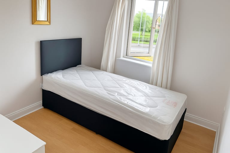image for Classic Divan Bed with Storage Base and Fabric Upholstery for Modern Bedrooms