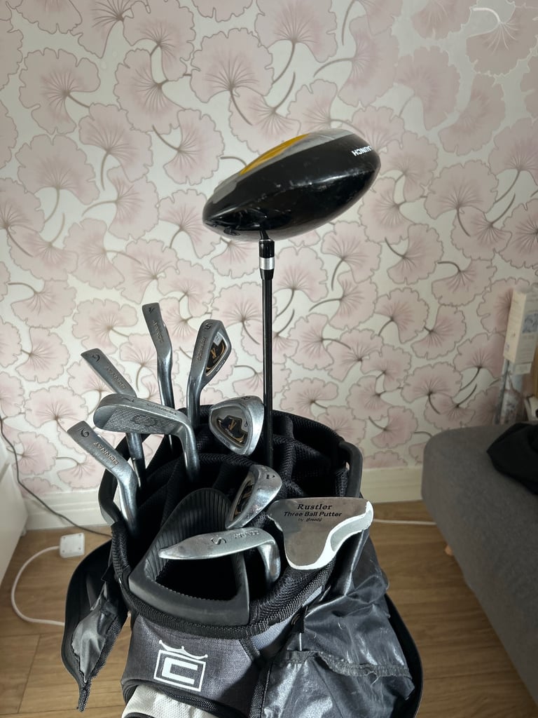Cobra golf bag and clubs 